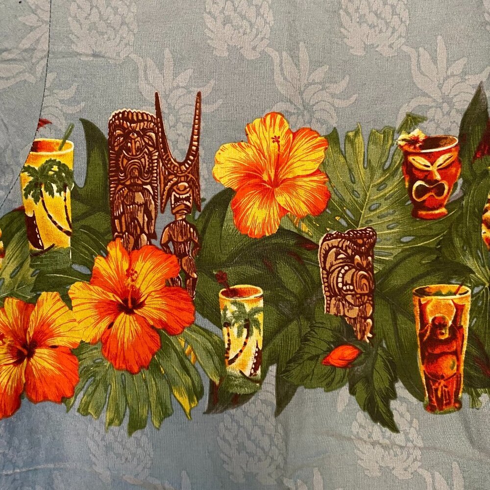US Made Men's Hawaiian Collared Button Up - Pacific Legend Apparel - Picture 3 of 5